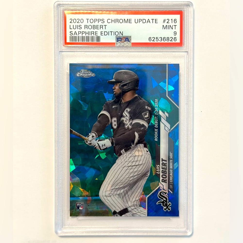 2020 Topps Chrome Update Sapphire Luis Robert Rookie Card PSA 9